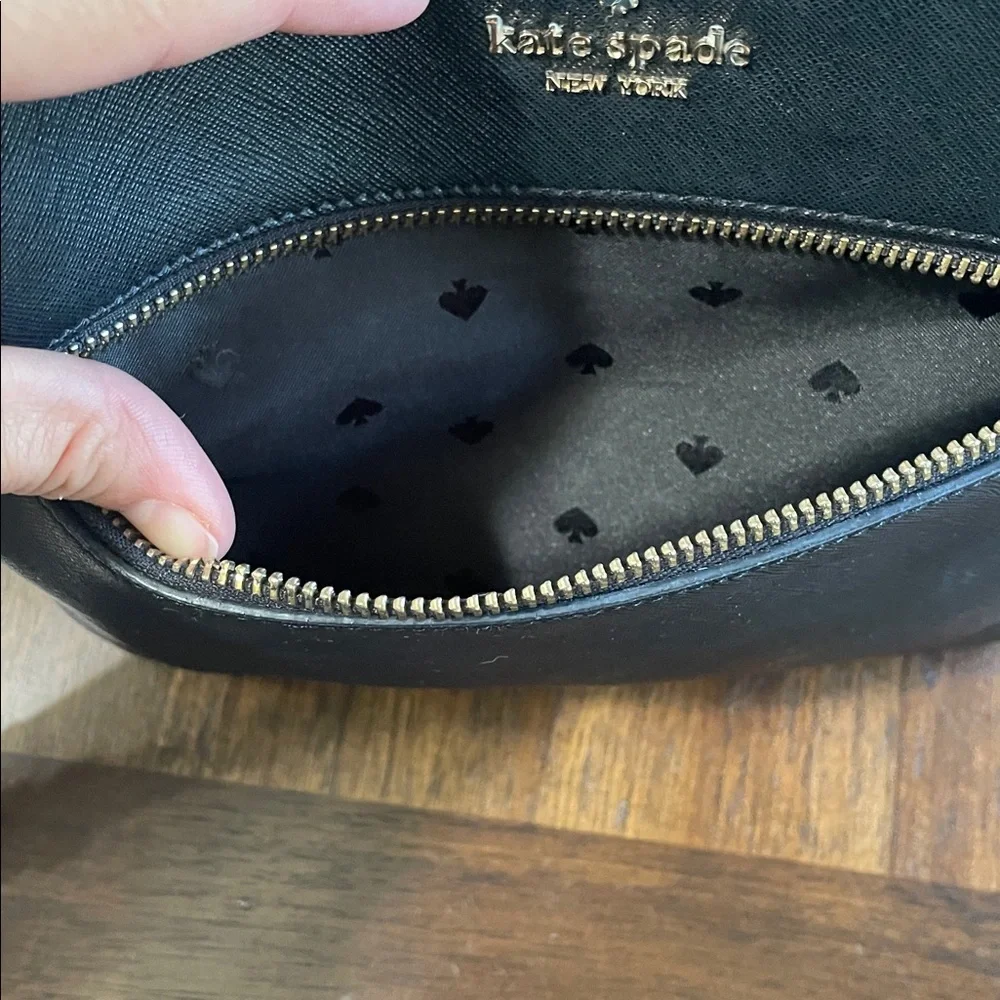 kate spade Black Saffiano Crossbody with Front Zip